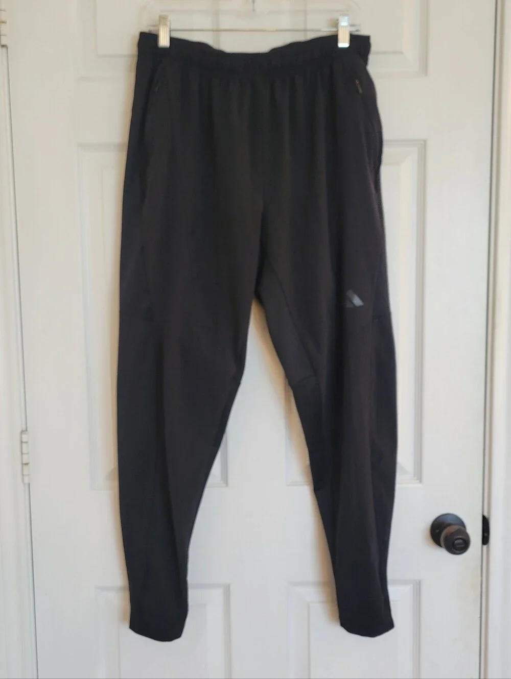 adidas Men’s D4T Aeroready Black Athletic Pants with Zip Pockets